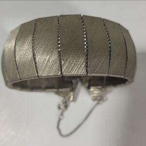 Vintage Signed Elizabeth Morrey Silver-Tone Art-Nouveau Art-Deco, Bracelet